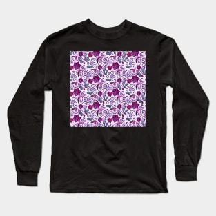 Floral Flourish Pattern Long Sleeve T-Shirt